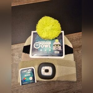 Night Owl Halloween edition beanie with LED Light